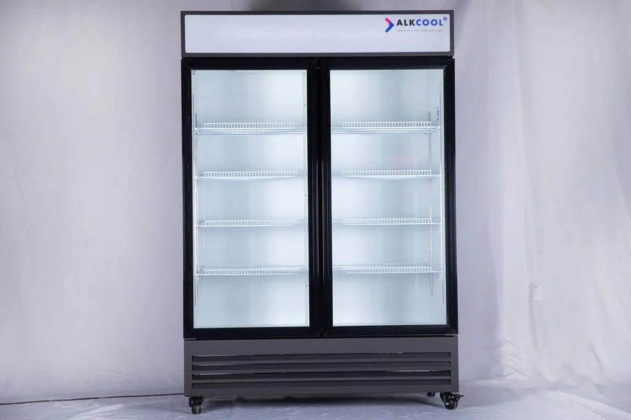 51" (H) - Two Section Hinge Glass Door Merchandiser Refrigerator